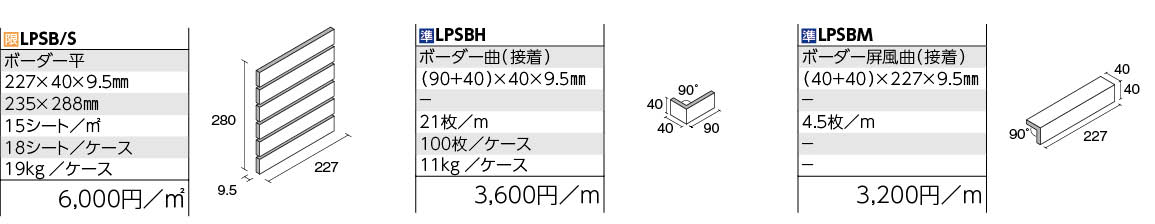 クレセールボーダー 形状図